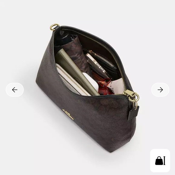 Coach Laurel Signature Brown and Black Shoulder Bag CHARMS NOT INCLUDED - Picture 11 of 11